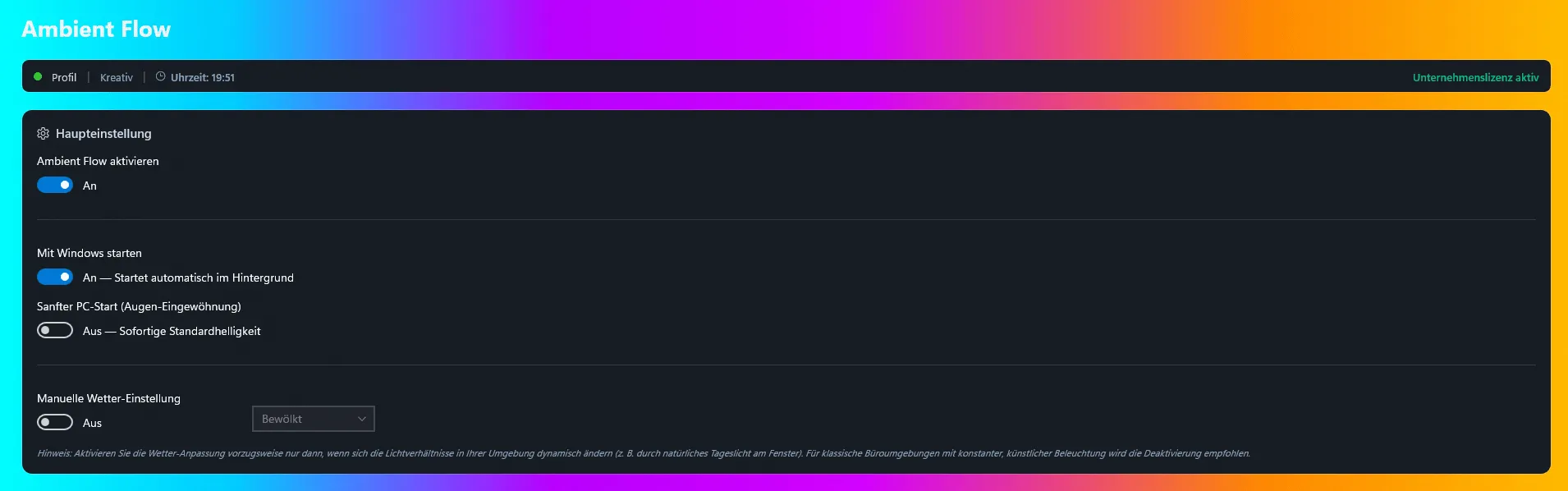 Ambient Flow Interface